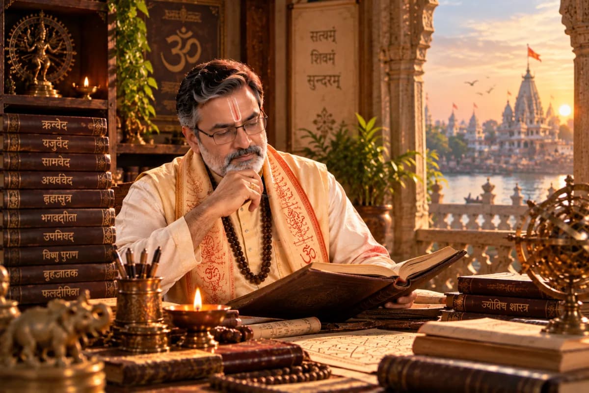 Acharya — Studying at dusk