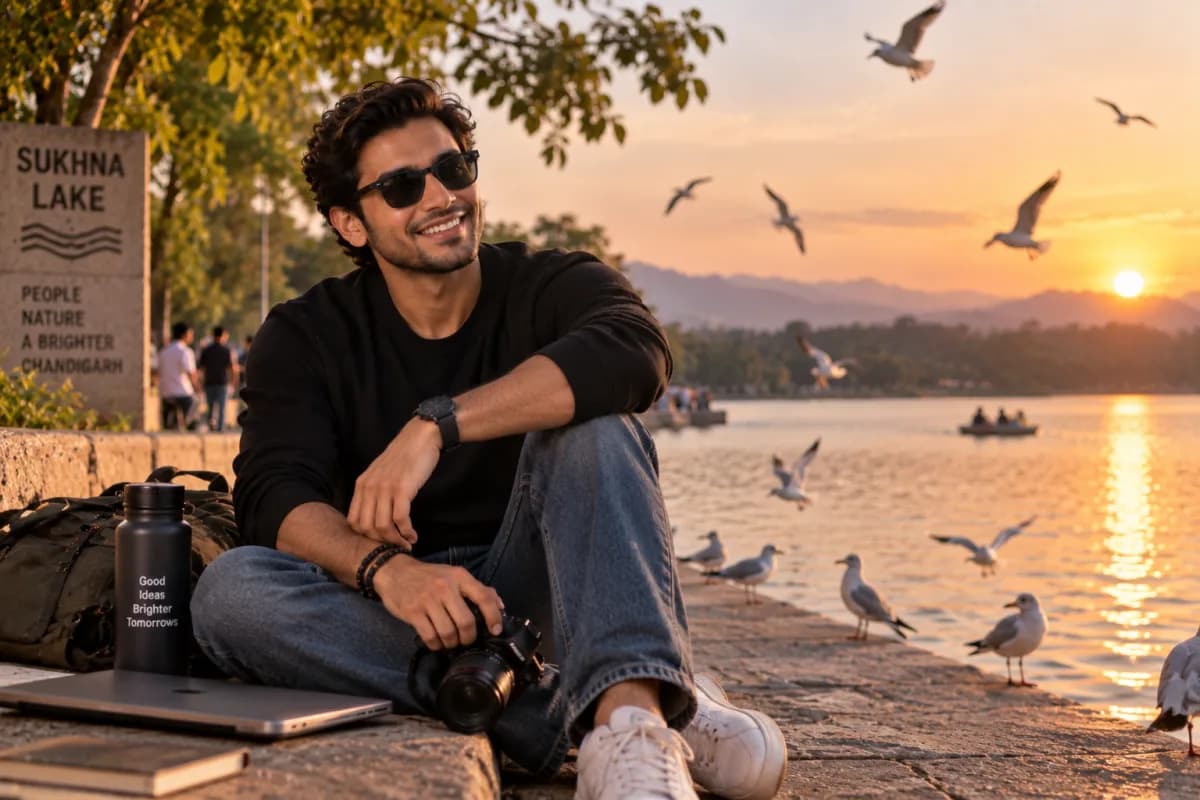 Arjun — Evening at Sukhna Lake